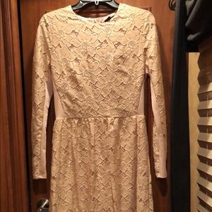 Nude/blush colored lace dress!